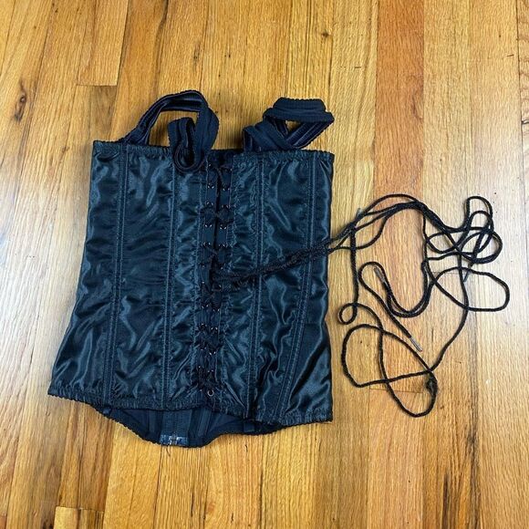 Victorian Black Zip Up Corset Size 34 inch - Picture 3 of 9